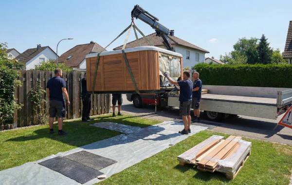 Outdoor Whirlpool Transport meistern