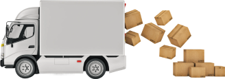 Delivery truck with packages